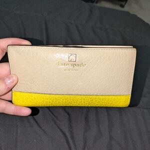 Kate Spade Cream and Yellow Wallet
